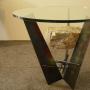“small end table” (<a href='/inquire.php?gallery=steel&file=2b_04_016.jpg&caption=small end table'>Inquire about this piece</a>)<br />info: steel-glass<br />price: $550
